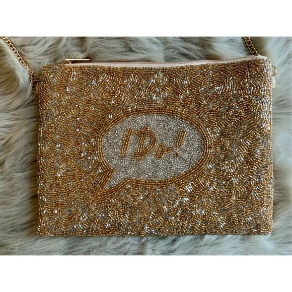 Versona Rose Gold I DO Beaded Crossbody Bag - Picture 5 of 8